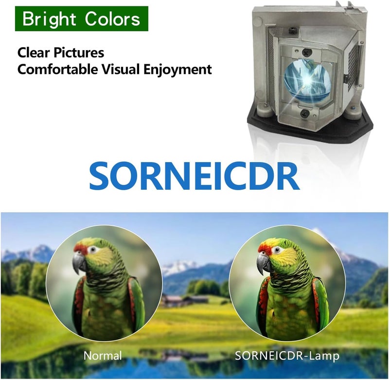 SORNEICDR مصباح بديل لجهاز العرض BL-FU240A/SP.8RU01GC01/BL-FU190E/SP.8VC01GC01 متوافق مع أجهزة العرض Optoma DH1011 EH300 HD25-LV HD131X HD2500 HD30 HD30B HD25 HD131Xe HD131XW VDHDNUE - Image 2